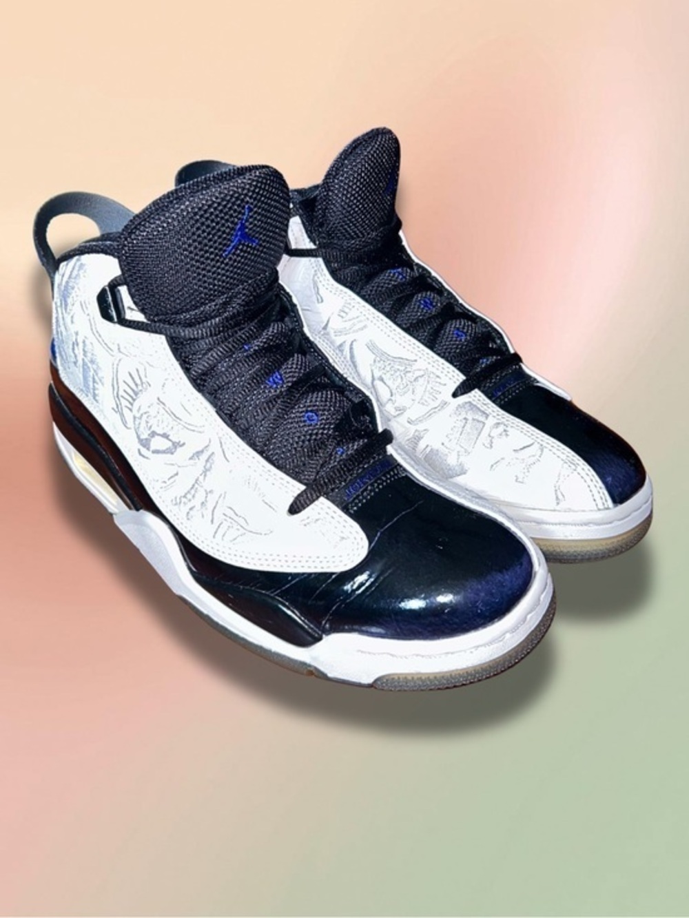 Nike Air Jordan Dub Zero White Sport Blue Black Men’s 9.5 311046-106 Sneakers